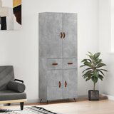 The Living Store Visoka komoda betonsko siva 69,5x34x180 cm inženirski les - Visoka Omara, (21435686) Cene