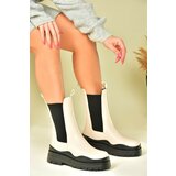 Fox Shoes Beige Women's Thick Sole Daily Boots Cene