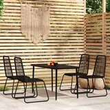  5-dijelni vrtni blagovaonski set crni | shoptok.hr