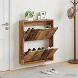  Ormar za cipele na zidu UTRECHT 71 x 17 x 86 cm Staro drvo - Staro drvo | shoptok.hr