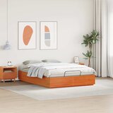  Otomanski krevet Vosak Smeđa 150 x 200 cm Masivna borovina | shoptok.hr