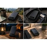 Setty SLR-120 solarni powerbank 20000 mAh s ugrađenim kabelima, crni | shoptok.hr