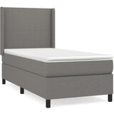 Box spring postelja z vzmetnico temno siva 80x200 cm blago, (20790005) | Shoptok.si
