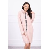 Kesi Dress with tie dark powder pink Cene