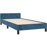  Posteljni okvir z vzglavjem temno moder 100x200 cm žamet, (20907025) | Shoptok.si