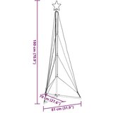 vidaXL Lučke za novoletno jelko 363 LED diod hladno bele 182 cm | Shoptok.si