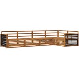  Set vanjskih sofa 5 kom. Prirodna Čvrsto drvo akacije Smeđa 323 x 164,5 x 73 cm | shoptok.hr