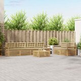  Set vanjskih sofa 7 kom. Bijela i bež Poliester 79 x 79 x 37 cm | shoptok.hr