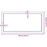  Kupaonska radna ploča 100x50x(2-6) cm netretirano masivno drvo | shoptok.hr