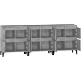  Komode 3 kom siva boja betona 60x35x70 cm od konstruiranog drva | shoptok.hr