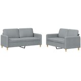  2-dijelni set sofa s jastucima svjetlosivi od tkanine | shoptok.hr