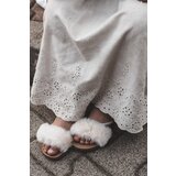Boto Children's Velcro Sandals with Fur White Rosavere | ePonuda.com