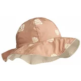 Liewood Dvostranski otroški klobuk Amelia Reversible Sun Hat bež barva