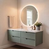 Skye_Decor Set kupatilskog ormarića sa umivaonikom i ogledalom, 2 dela, Zeleni Cene