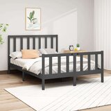 Za krevet od masivne borovine sivi 120 x 200 cm | shoptok.hr