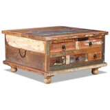  Stolić za kavu od obnovljenog drva 70 x 70 x 38 cm | shoptok.hr