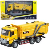  Metalni tovornjak za smeti za igro Huina 1:50 - rumena | Shoptok.si