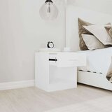  242547 Nightstand 2 pcs with Drawer White | shoptok.hr