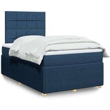 vidaXL Krevet s oprugama i madracem plavi 120 x 190 cm od tkanine | shoptok.hr