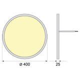 LED plafonsko svetlo SIMEN LED/32W/230V 4000K IP40 prečnik 40 cm bela UGR<19 | Eponuda.com