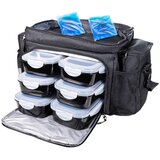 GymBeam Torba za hranu Fit Prep Black + 6 spremnika | Eponuda.ba