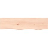  Zidna polica 80 x 20 x 2 cm od neobrađene masivne hrastovine | shoptok.hr