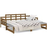  Dnevni ležaj na razvlačenje boja meda 2x(90x200) cm od borovine | shoptok.hr