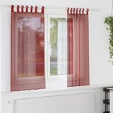 vidaXL Voile zavjese s džepovima za šipke 2 kom crvena boja vina | shoptok.hr