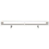  Stalak za monitor bijeli 100 x 27 x 14 cm od masivne borovine | shoptok.hr