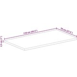 Stolna Mizna plošča 110x70x2,5 cm pravokotna grob trden mangov les, (21412532) | Shoptok.si
