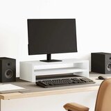  Stalak za monitor bijeli 54 x 22 x 15 cm od konstruiranog drva | shoptok.hr
