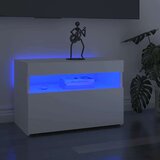 vidaXL TV ormarić s LED svjetlima bijeli 60x35x40 cm Cijene