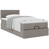  Otomanski krevet s madracem smeđesivi 100x200 cm tkanine | shoptok.hr