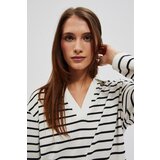 Marisse Women's Sweatshirt L-Bl-4011 Off White_Black | Shoptok.si