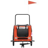 Prikolica za bicikl za ljubimce narančasto-siva tkanina/željezo | shoptok.hr