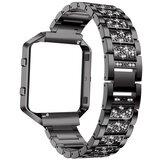 INF Pašček za uro z zaščitnim okvirjem za Fitbit Blaze Black, (21402290) | Shoptok.si