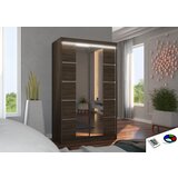 ADRK Klizni ormar GENUA 120 s ogledalom i LED rasvjetom, 120 cm - OKOLADA | shoptok.hr