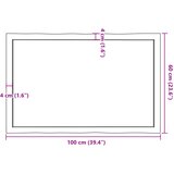 Stolna ploča tamnosmeđa 100x60x(2-6) cm obrađena hrastovina | shoptok.hr