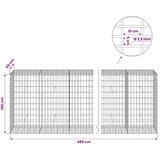  Gabion s žicom debljine 3 5 mm i mrežom 5x10 cm 450x50x100 cm - 50 cm 100 cm 450 cm | shoptok.hr