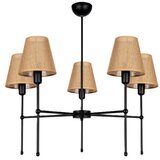  Luster na šipci MADELA 5xE14/40W/230V juta/crna | Eponuda.com