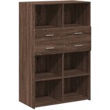 Maison Chic Visoka omara - Komoda - Predalnik rjavi hrast 80x42,5x124 cm inženirski les, (21722102) Cene