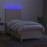  box spring s madracem LED krem 90x200 cm od tkanine | shoptok.hr