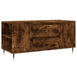 Maison Chic Klubska mizica - kavna mizica - Nizka mizica dimljeni hrast 102x44,5x50 cm inženirski les, (21754101) Cene