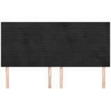  Uzglavlje crno 200x5x118/128 cm baršunasto | Eponuda.ba