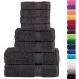 Furnova Komplet brisač iz bombaža 8-delni SOLUND antracit 600 gsm, (21916893) | Shoptok.si
