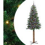  Mršavo božićno drvce Zelena 210 cm PVC i čvrsto drvo bora | shoptok.hr