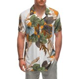 Ombre Men's viscose patterned short sleeve shirt OM-SHPS-0113