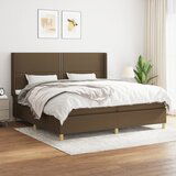 The Living Store Box spring postelja z vzmetnico temno rjav 200x200 cm blago - Box Spring Postelja, (21519322) | Shoptok.si