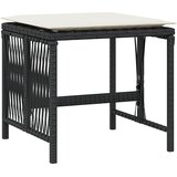  Vrtni taburei s jastucima 4 kom crni 41x41x36 cm od poliratana | shoptok.hr