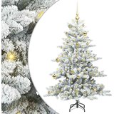 vidaXL Umjetno božićno drvce s nogom with LEDs s stalakom 150cm PVC | shoptok.hr